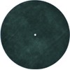 Genuine Leather Turntable Platter Mat - Forest Green Suede
