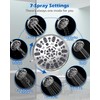 High Pressure Shower Head VMASSTONE 4.7" Rain Fixed Showerhead 7-Spray