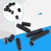 Fdit 200pcs M3 Black Carbon Steel Socket Cup Point Grub