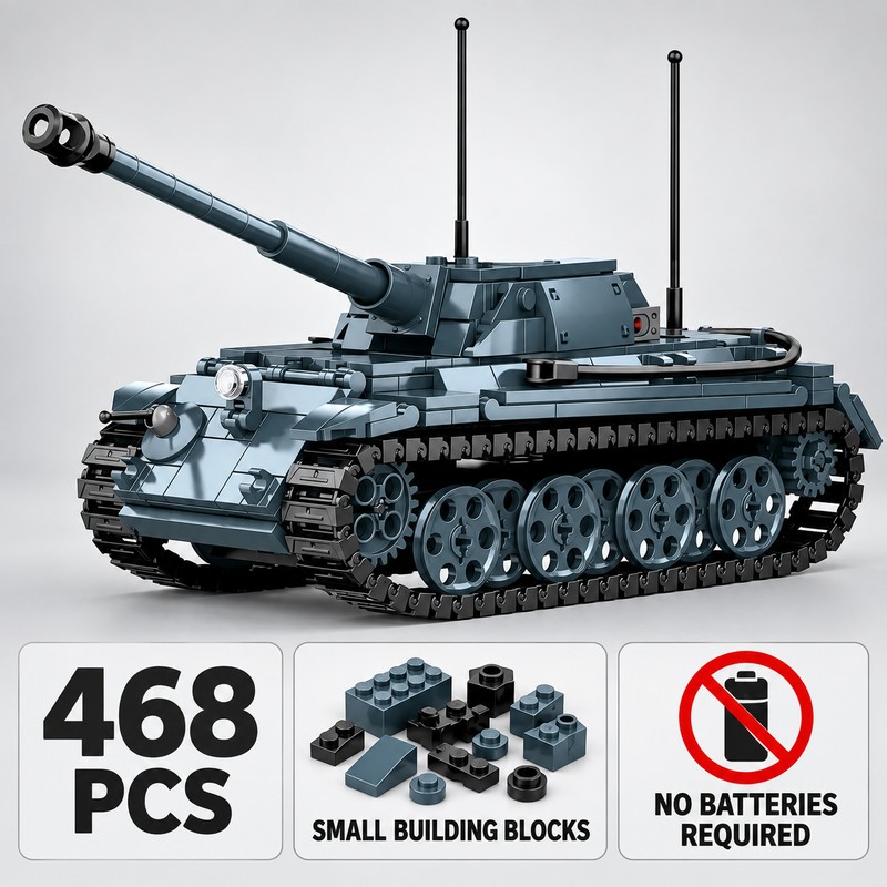 Military Armored Vehicle Building Block Model Kits, Small Brick Construction