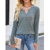 Edelqual Long Sleeve Tops for Women 2025 Fall Casual Henley