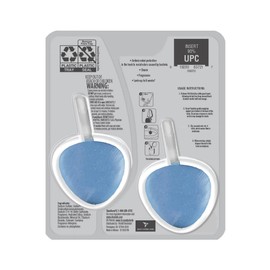 2-Pack Automatic 'Atlantic Fresh' Toilet Cleaner, 4 Blocks Total + BONUS: (1) Disposable Glove and (1) Microfiber Cleaning Cloth (Color May Vary)