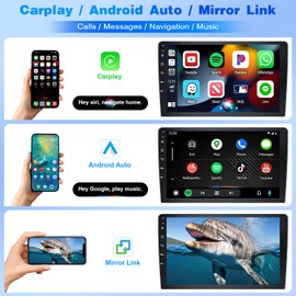 Bobuluo 4+64G Car Stereo Upgrade for Subaru Forester WRX/XV 2012 2013 2014 2015 with CarPlay Android Auto, 9'' IPS Touchscreen Car Radio Support WiFi GPS Navigation Bluetooth AHD Backup Camera