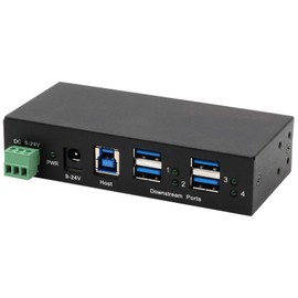 EX-1244HMS 4 Port USB 3.2 Gen 1 HUB Din-Rail Kit and Wall VIA VL813 Chipset