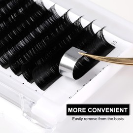 Fenshine Individual Eyelashes, Volume Eyelashes, Soft Classic Eyelash Extension, Matte Black, Professional Eyelash Extension Accessories (Mix 8-15 mm, 0.15 D Curi)