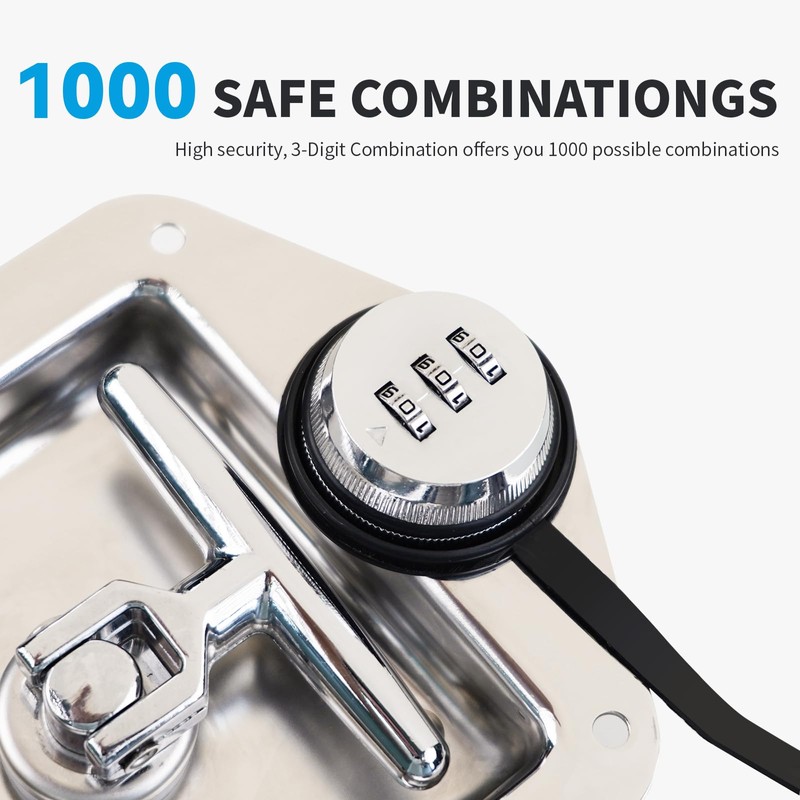 Loclink Combination Truck Tool Box Lock Replacement, 3 Digit Combination