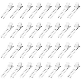 Professional Double Prong Clips, 80 Count, 100% Nickel Plated Steel
