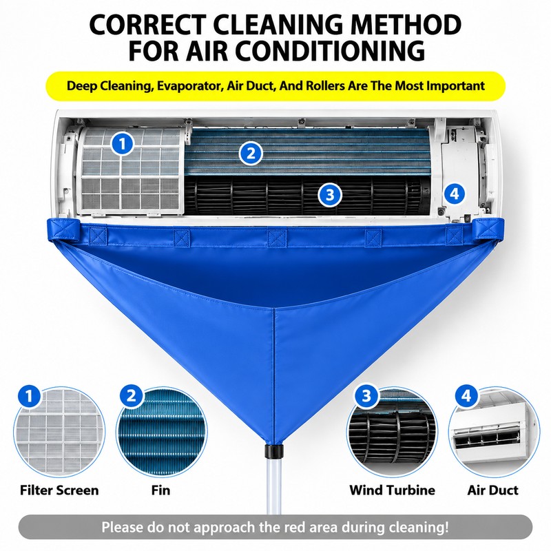 Air Conditioner Cleaning Kit for Wall-Mounted AC – PVC Drain