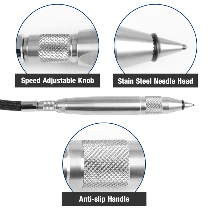 Pneumatic Air Engraving Pen Scribe Hammer Hose Engraving Lettering Tool