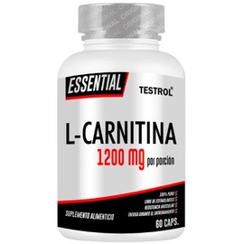 Testrol  L-Carnitina Essential 1200 mg  Apoyo al Rendimiento Fsico y Proteccin Muscular  100 Pura  60 Cpsulas                                         
