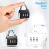 3 Digit Combination Padlock, 4mm Shackle Dia, Resettable Lock Zinc