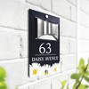 Custom Signs Solar Illuminated Modern Anthracite House Number Sign 24cm