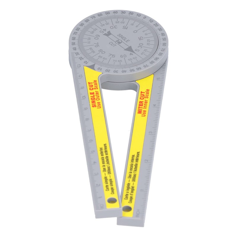 Walfront Miter Saw Protractor Portable 360 Degree Plastic Pusher Angle