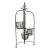 Ebros Gift Vintage Rust Finish French Cottage Scroll Metal 3