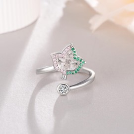 CVRAVO Aka Sorority Gifts for Women 925 Sterling Silver Aka Ring Sorority Paraphernalia Jewelry Gifts for Women