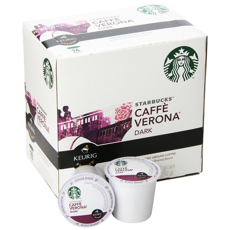 Starbucks Caffe Verona, Dark, K-cup Portion Pack for Keurig K-cup