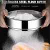 DAJASD Mehlsieb Edelstahlsieb, 20cm Feines Mehlsieb Feinmaschig, 150 Mesh Runde