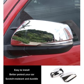 KELEIMAI Car Accessories Fit For Toyota Tacoma 2023 2022 2021 2020 2019 2018 2017 2016 Car Side Rear View Mirror Cover Trim(Chrome Silver) ABS 2 PCS