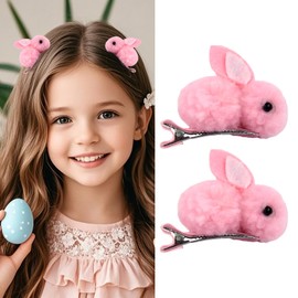 Easter Hair Clips Rabbit Carrot Claw Clips Clover Claw Clips Pink Rabbit Carrot Designs Hair Accessories for Women Easter Hair Clips for Women Girls 2PCS