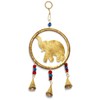 Purity Products Elephant Windchime with beads and bells made of