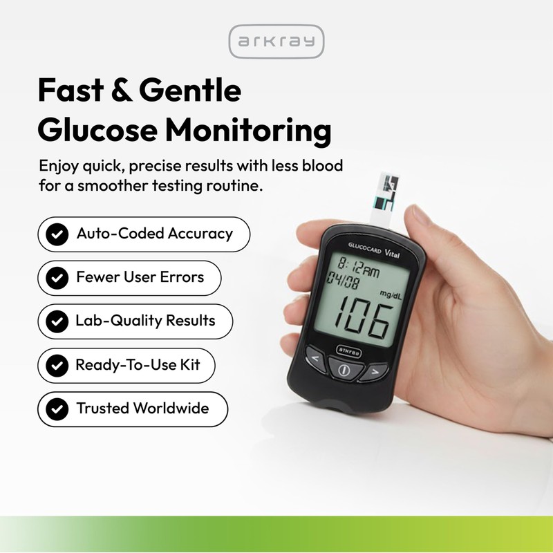 ARKRAY GLUCOCARD Vital Blood Glucose Meter Kit – Complete Glucose