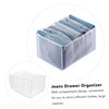 KOMBIUDA 2pcs Jeans Compartment Organizer Foldable Drawer Storage Bag Wardrobe