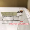 BDL Bathtub Caddy Tray Expandable Bath Tub Table with Wine