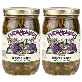 Jake & Amos, Amish Style, Jalapeno Peppers (Sliced), 2 - 16 Oz. Jars