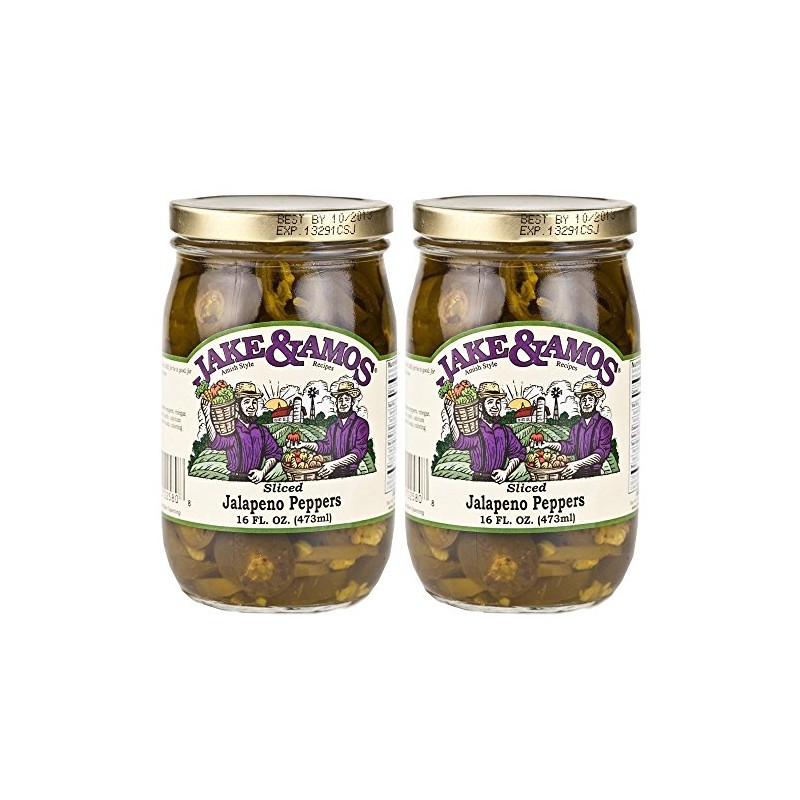 Jake & Amos, Amish Style, Jalapeno Peppers (Sliced), 2 -