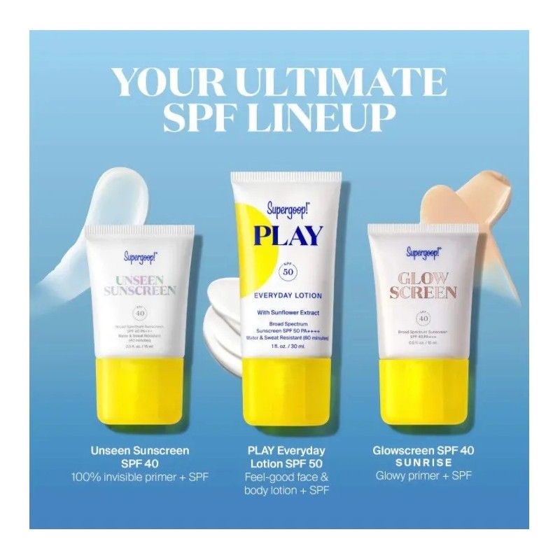 Supergoop! Spf Bestsellers Starter Kit 100% Original