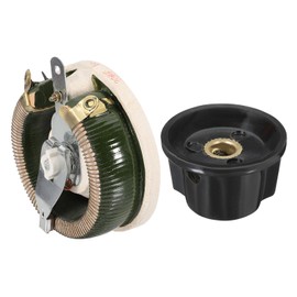 YOKIVE 200W 10 Ohm Rheostat, Ceramic Rheostat Adjustable Resistor High Power Wirewound Potentiometer Variable Resistor with Variable Control Knob Cover