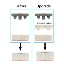 Bidet Bumper, 4PCS Height-increasing Pads, Universal Seat Bumper Kit with Strong Adhesive, Replacement Bumpers for Toilet Seat