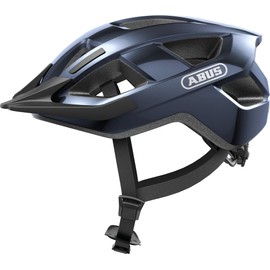 ABUS Aduro 3.0 LED Bike Helmet - sporty city Helmet in a stylish design for everyday and sporty Tours - with Rear Light - for Men and Women - Size S, blue