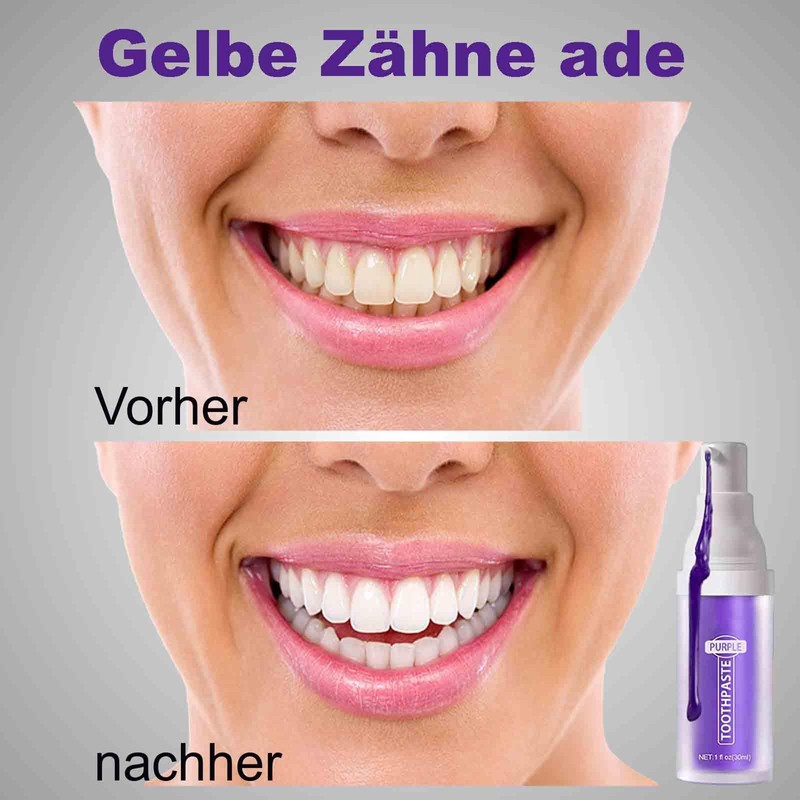 Purple Toothpaste White Teeth, Purple Teeth for Whitening Teeth, Purple