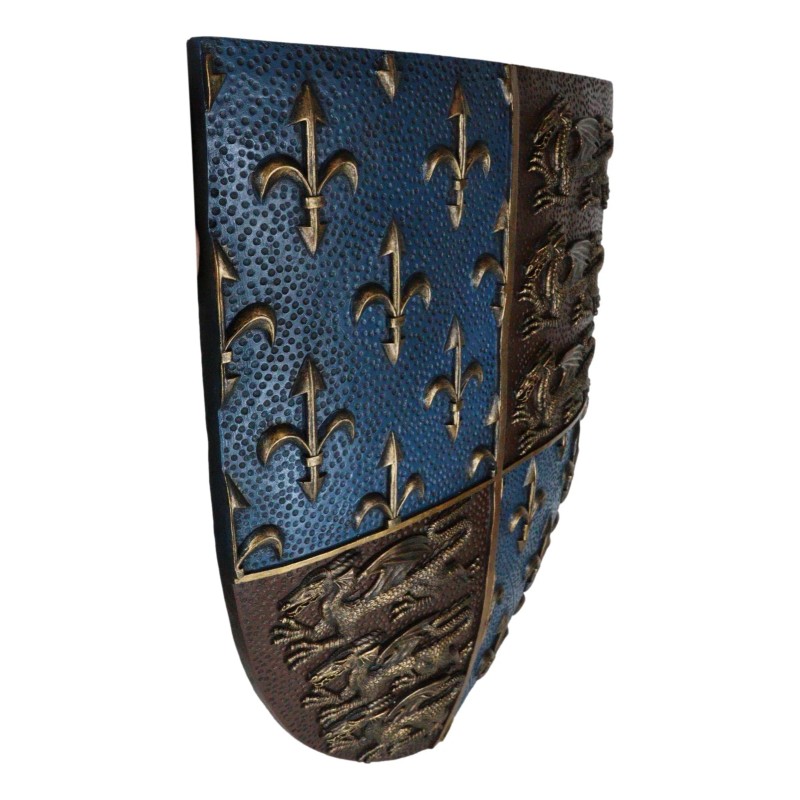 19" Tall Medieval Kingdom Knight Coat of Arms Le Fleur