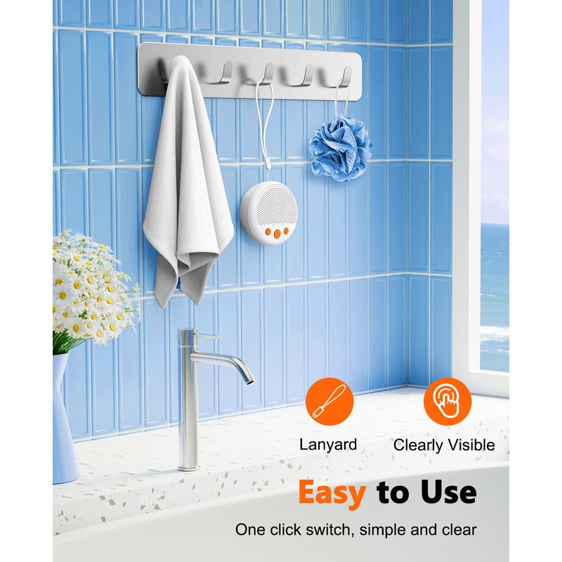 Kunodi Shower Speaker, Bluetooth Waterproof Speaker Wireless, Portable Speaker with