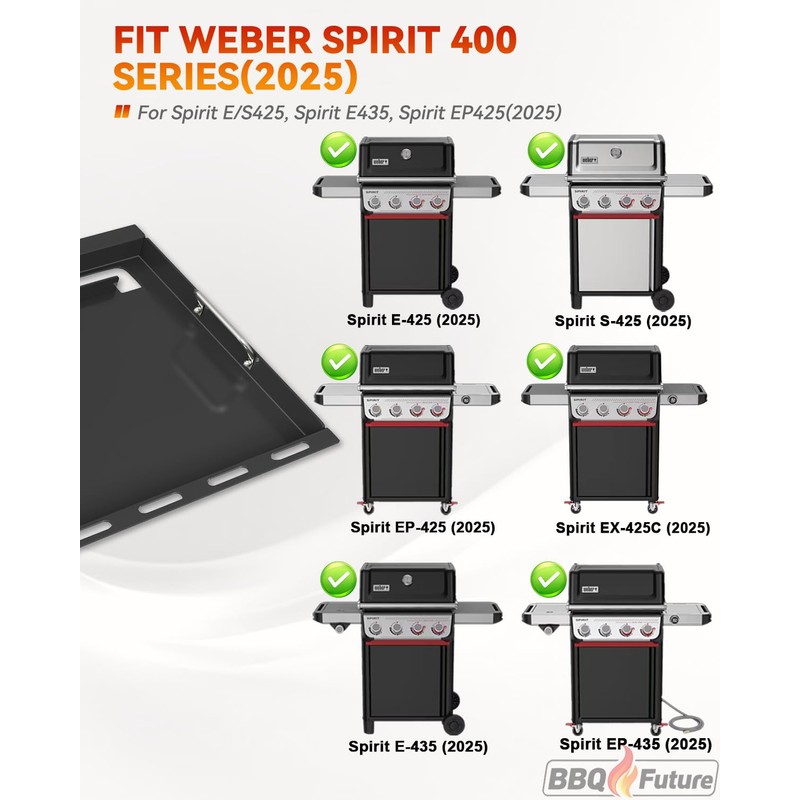 Full Size Griddle Insert for Weber Spirit 400 Series(2025 Models)