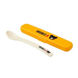 Miki House 66-7005-958 Double Bee Spoon Set, Baby Food, Baby Dishes, Bears, Made in Japan, For Boys, Girls, Babies, Kids, Children, Yellow