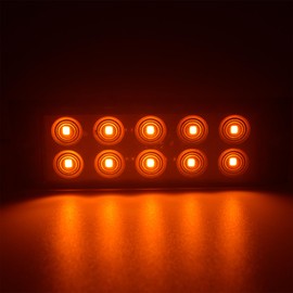 Krtopo 4x Seitenmarkierungsleuchten 12/24V Ultra Thin Begrenzungsleuchten Anhänger​​ ​​Wohnwagen​​​ ​​Umrissleuchte Positionsleuchte​​ Wasserdichte Universal 10 Leuchten für LKW Bus Caravan​​(Gelbes)