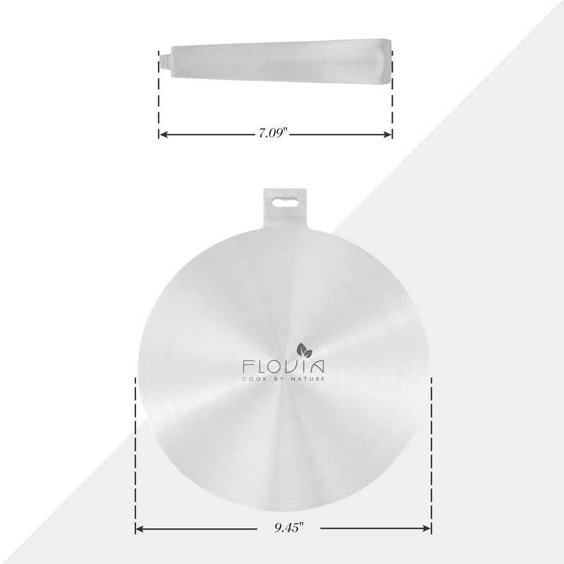 9.45inch Stainless Steel Induction Adapter Plate Heat Diffuser for Induction