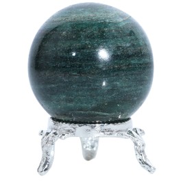 Crocon Green Aventurine Crystal Sphere with Stand Gemstone Sphere Healing Ball Sculpture Figurine for Fengshui Meditation Divination Home Decoration Photography Size: 30-40 mm