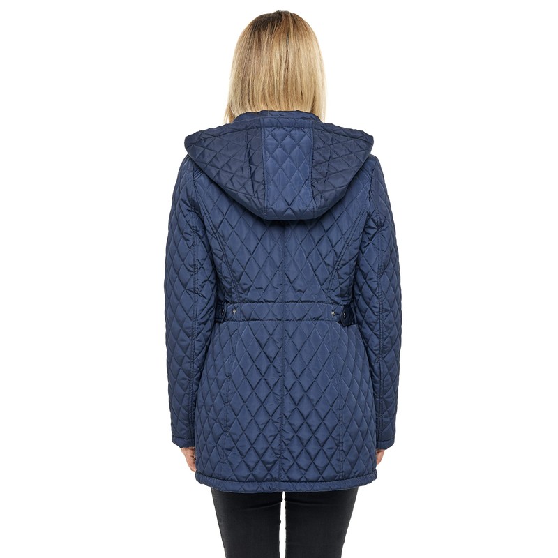 Sebby S.E.B Quilted Jacket for Women- Dark Navy Large