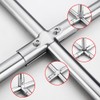 Structural Pipe Connector, Silver Right Angle 4-Way Chain Link Fence