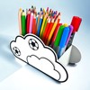 KAJAWIS Pencil Organiser, Children's Organiser, Eco-Friendly, Pen Holder, Cloud, Desk,