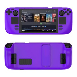 Valve Steam Deck Case - Kickstand Protective Accessory with Drops, Scratches, Dust, Fingerprints, Hands Full (Dark)