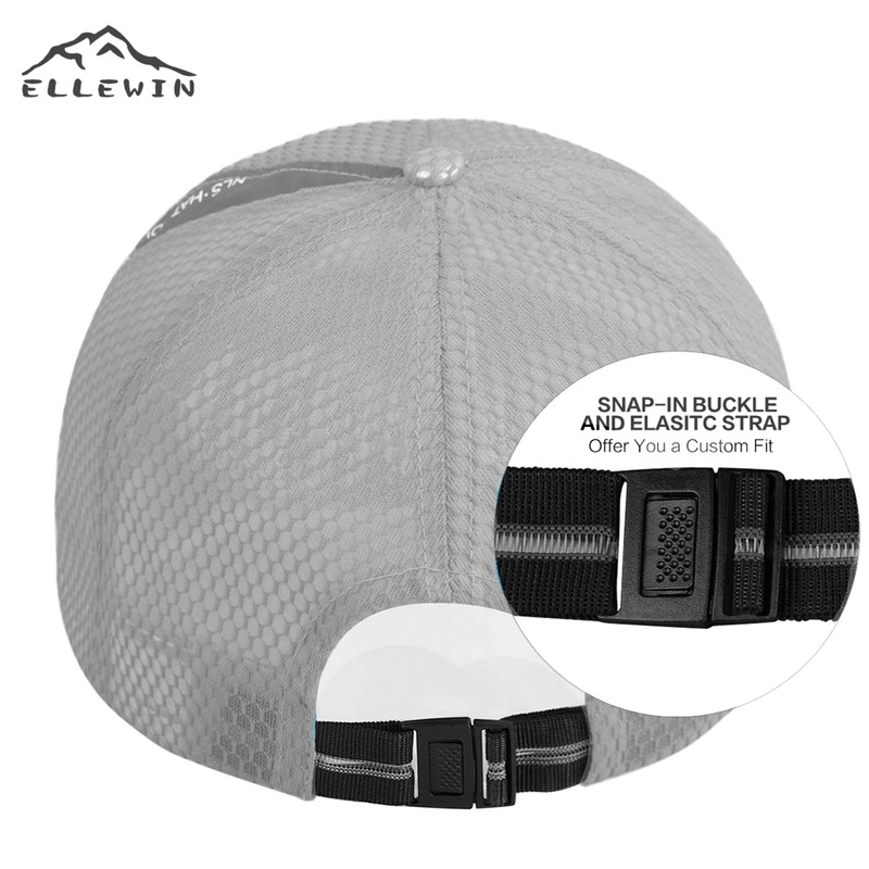 ELLEWIN Unisex Breathable Full Mesh Baseball Cap Quick Dry Running