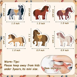 Haooryx 120PCS Horse Shaped Mini Eraser for Kids Bulk Novelty Horse Animal Pencil Eraser 3D Desk Puzzle Erasers Pet for Student Classroom Reward Prizes Gift Horse Racing Derby Party Favors Supply
