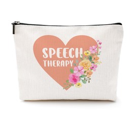Speech Therapy Gifts Makeup Bag Speech Therapists Gifts Speech Pathologist Gifts SLP Cosmetic Bag Thank You Gifts for Women Speech Language Pathologist Doctor Travel Toiletry Bag Christmas Birthday