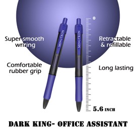 Mingtron Gel Pens, 50 Pack Blue Pens Fine Point, No Smear Ink Pens for Left Hand, Click Pens Bulk, Retractable Rollerball Pens for Smooth Writing, 0.5MM, Blue Ink