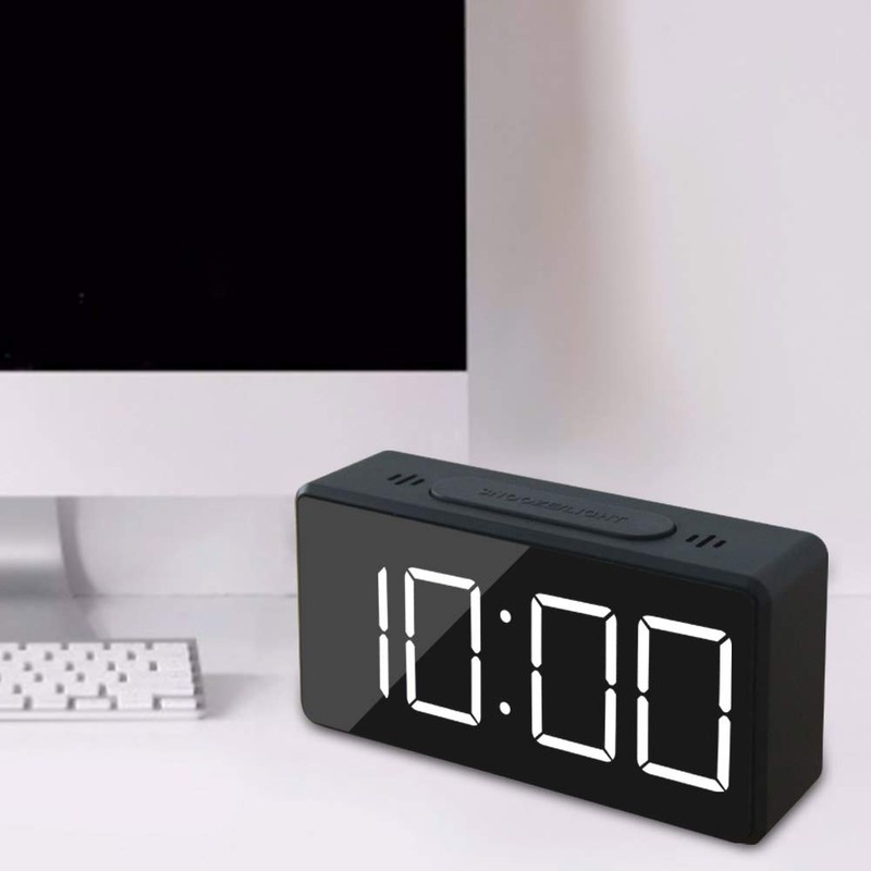 Small Mini Digital Alarm Clock for Travel with LED Time